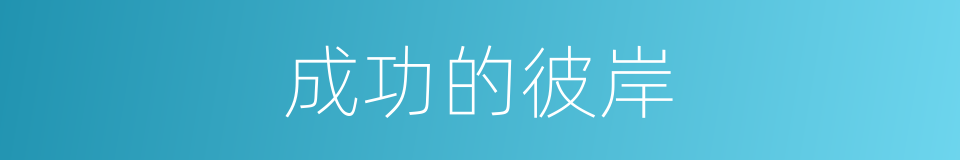 成功的彼岸的同义词