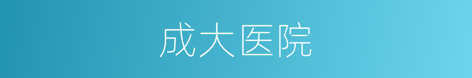 成大医院的同义词