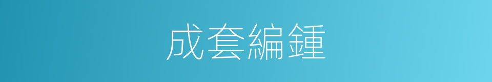 成套編鍾的同義詞