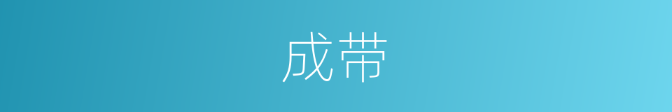 成带的同义词