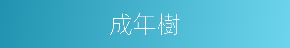 成年樹的同義詞