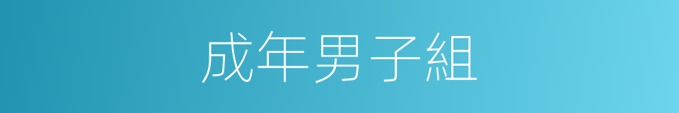 成年男子組的同義詞