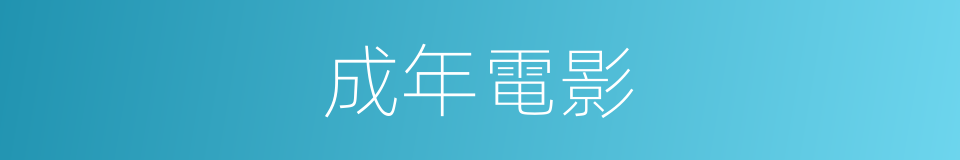 成年電影的同義詞