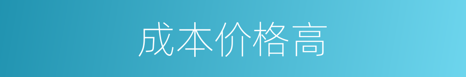 成本价格高的同义词