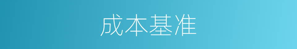 成本基准的同义词