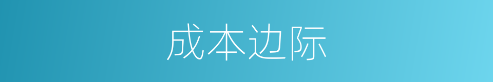 成本边际的同义词