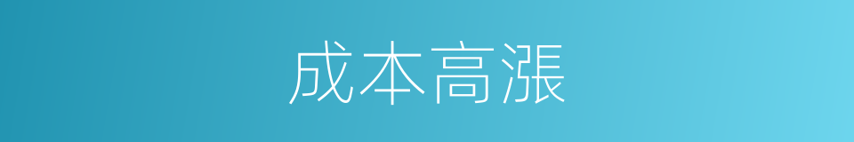 成本高漲的同義詞