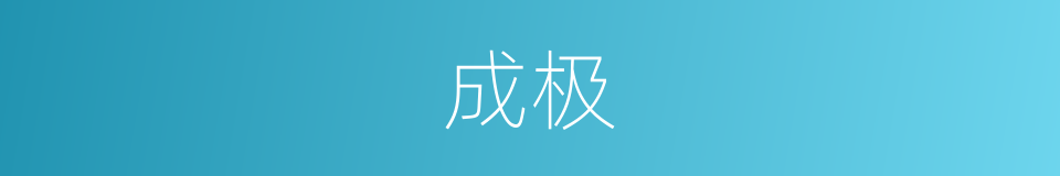 成极的同义词