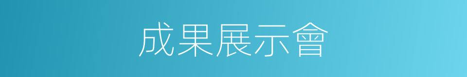 成果展示會的同義詞