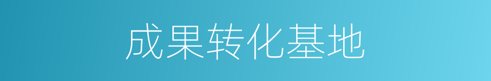 成果转化基地的同义词