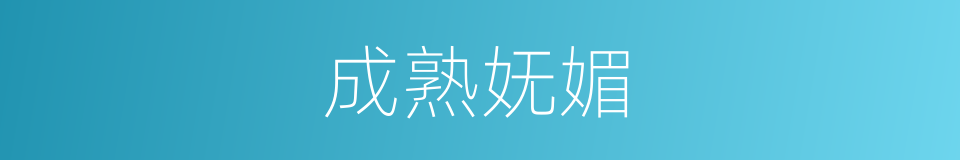 成熟妩媚的同义词