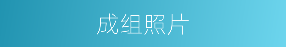 成组照片的同义词