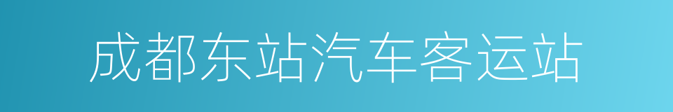 成都东站汽车客运站的同义词