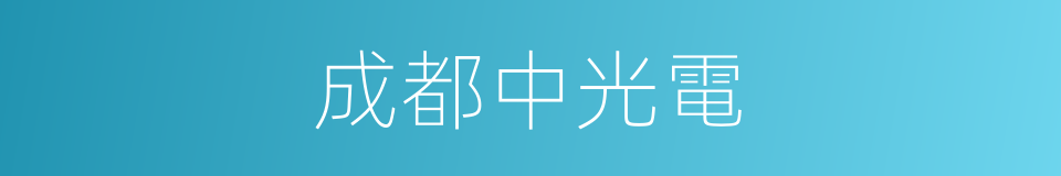 成都中光電的同義詞