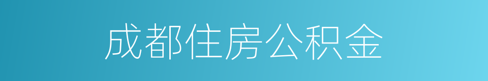 成都住房公积金的同义词