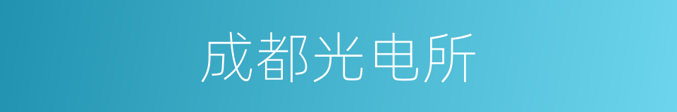 成都光电所的同义词