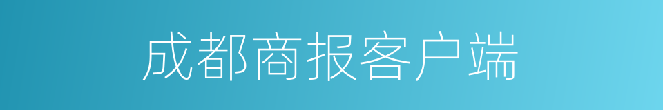 成都商报客户端的同义词