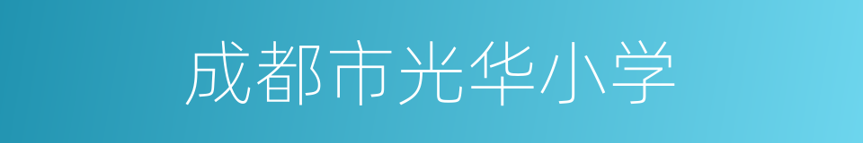 成都市光华小学的同义词