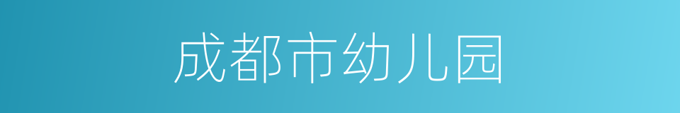 成都市幼儿园的同义词