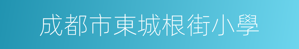 成都市東城根街小學的同義詞