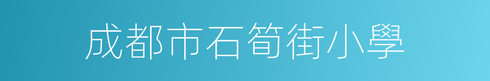 成都市石筍街小學的同義詞