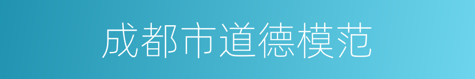 成都市道德模范的同义词