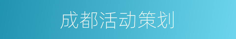 成都活动策划的同义词