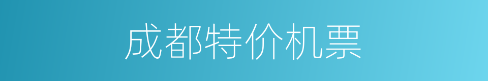 成都特价机票的同义词