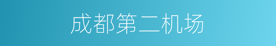 成都第二机场的同义词