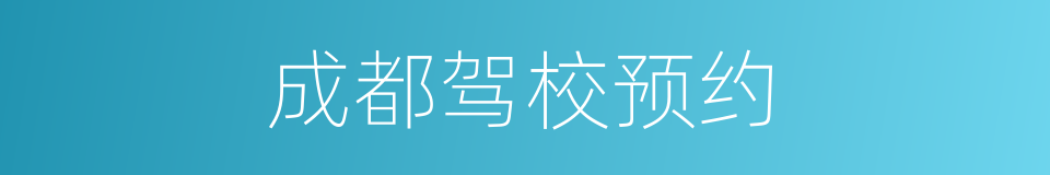 成都驾校预约的同义词