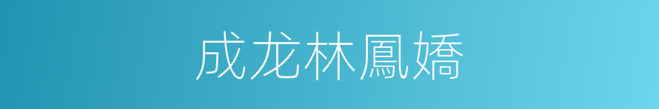 成龙林鳳嬌的同義詞