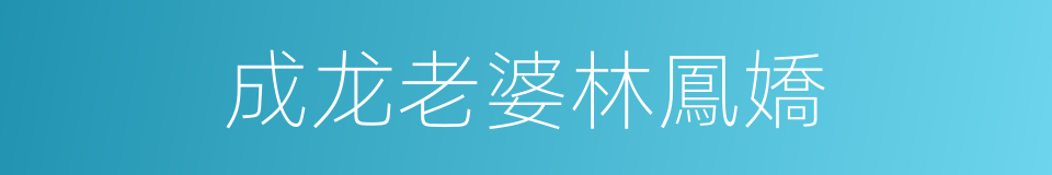 成龙老婆林鳳嬌的同義詞