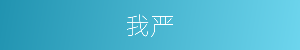 我严的同义词