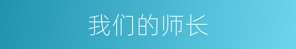 我们的师长的同义词