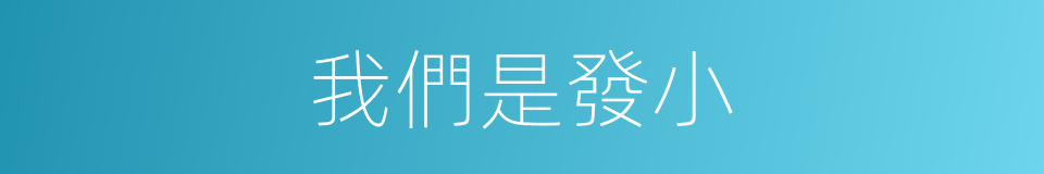 我們是發小的同義詞