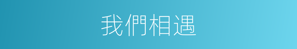 我們相遇的同義詞