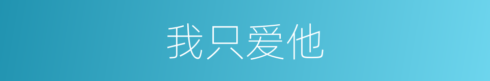 我只爱他的同义词