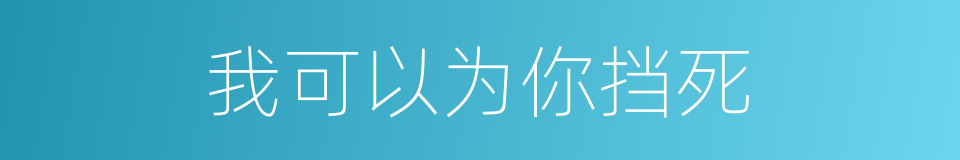 我可以为你挡死的同义词