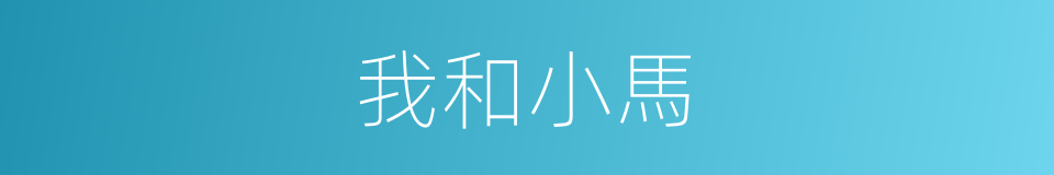 我和小馬的同義詞
