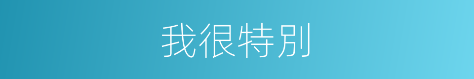 我很特別的同義詞