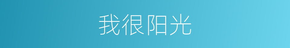 我很阳光的同义词