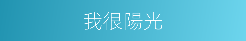 我很陽光的同義詞