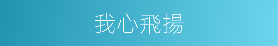 我心飛揚的同義詞