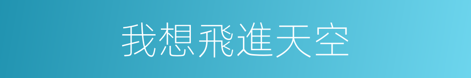 我想飛進天空的同義詞