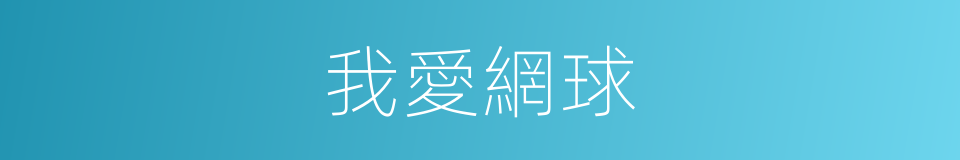 我愛網球的同義詞