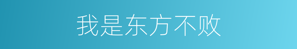 我是东方不败的同义词