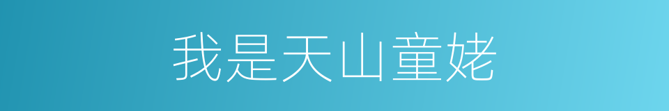 我是天山童姥的同义词