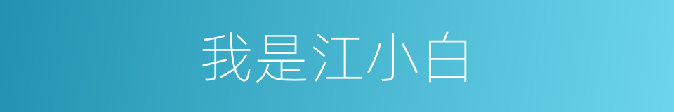 我是江小白的同义词