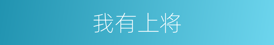 我有上将的同义词