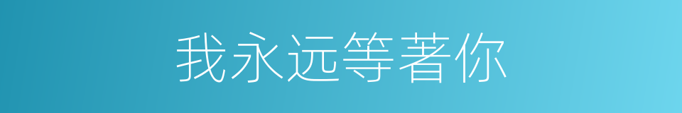 我永远等著你的同義詞